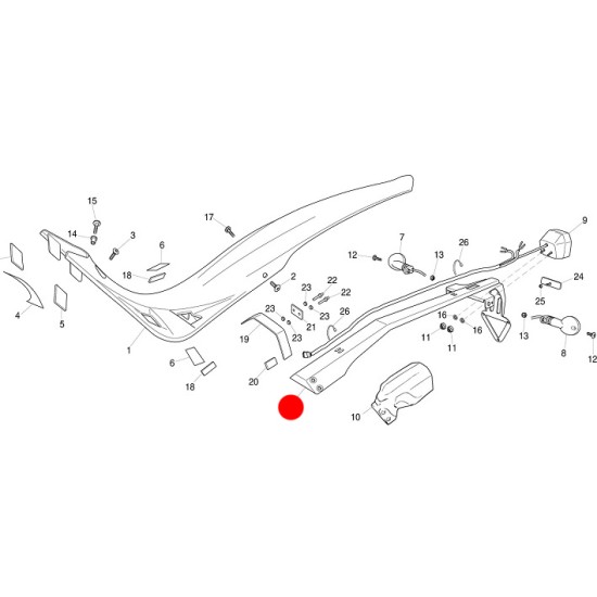 Supporto Parafango Fanale e Portatarga MONTESA 4RT 14-18