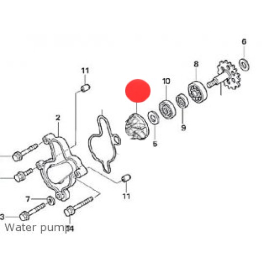 Girante Pompa dell'Acqua MONTESA 4RT