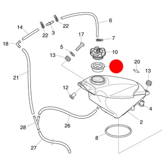 Guarnizione Tappo Serbatoio MONTESA 4RT 2017-19