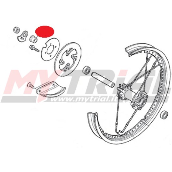 Distanziale Mozzo Ruota Post. Lato Disco MONTESA 315/4RT (97-11)