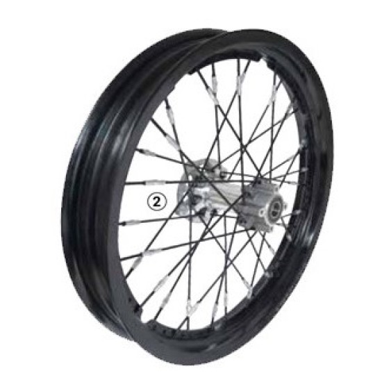 Cerchio Posteriore GAS GAS-VERTIGO-MONTESA-SCORPA-SHERCO (NERO)