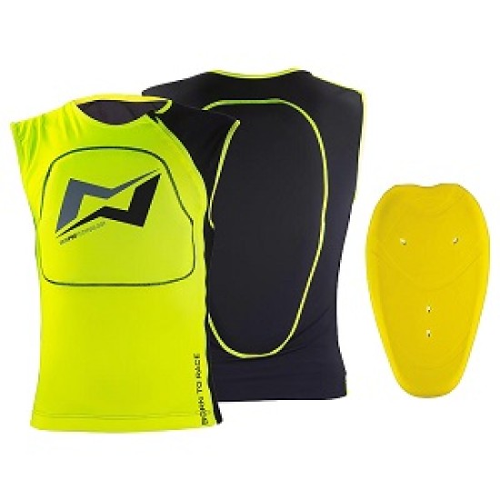 Gilet Traspirante con Protezione Paraschiena MOTS (Giallo)