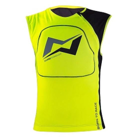 Gilet Traspirante con Protezione Paraschiena MOTS (Giallo)