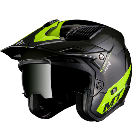 Casco MT DISTRICT (Nero-GialloFluo)