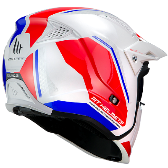 Casco MT STREETFIGHTER (Bianco-Rosso-Azzurro)