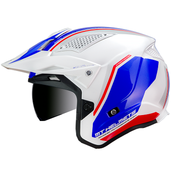Casco MT STREETFIGHTER (Bianco-Rosso-Azzurro)