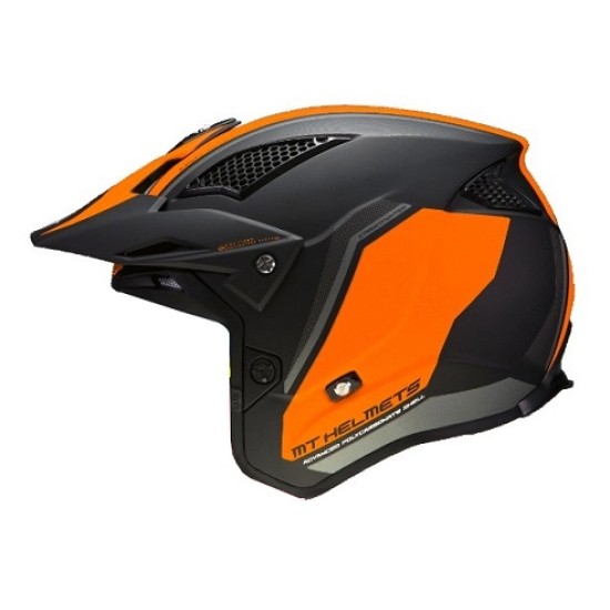 Casco MT STREETFIGHTER (Nero-Arancione-Grigio)