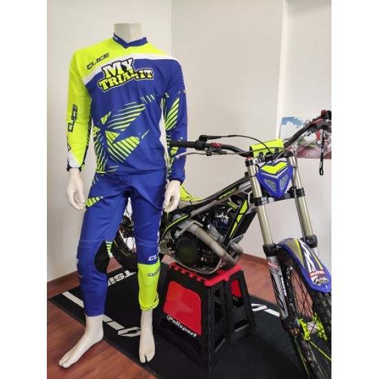 Completo Maglia e Pantalone MYTRIAL (Azzurro-GialloFluo)
