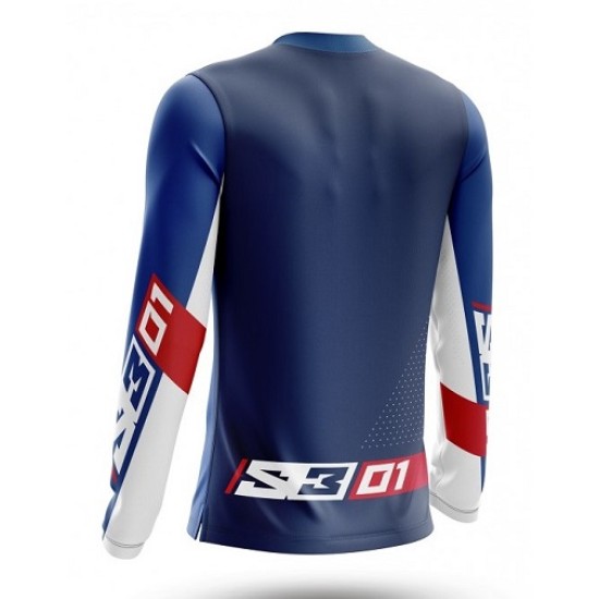 Maglia S3 TRIAL & ENDURO 01 (BLUE-RED)