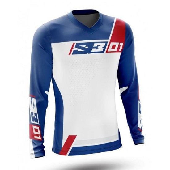 Maglia S3 TRIAL & ENDURO 01 (BLUE-RED)