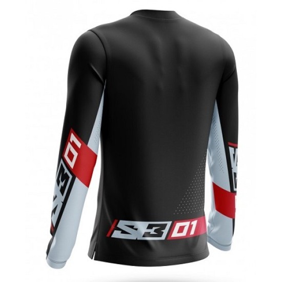 Maglia S3 TRIAL & ENDURO 01 (BLACK-GREY)