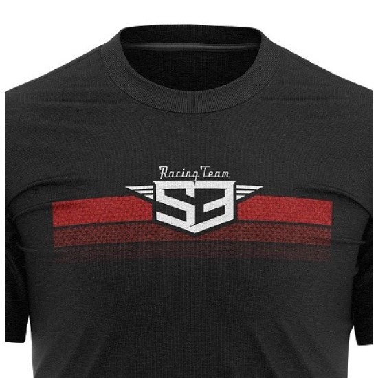 Maglietta S3 STRIPES (Nero)