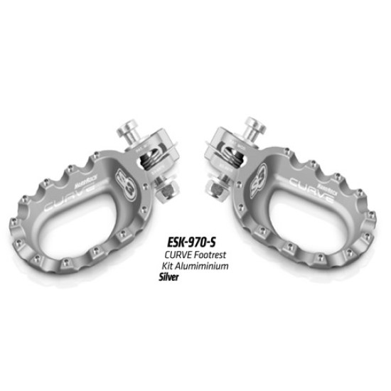 Pedane S3 CURVE Hard Rock Ergal (Silver)