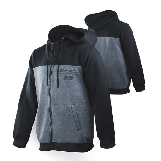 Felpa Cappuccio SHERCO (NERO-GRIGIO)