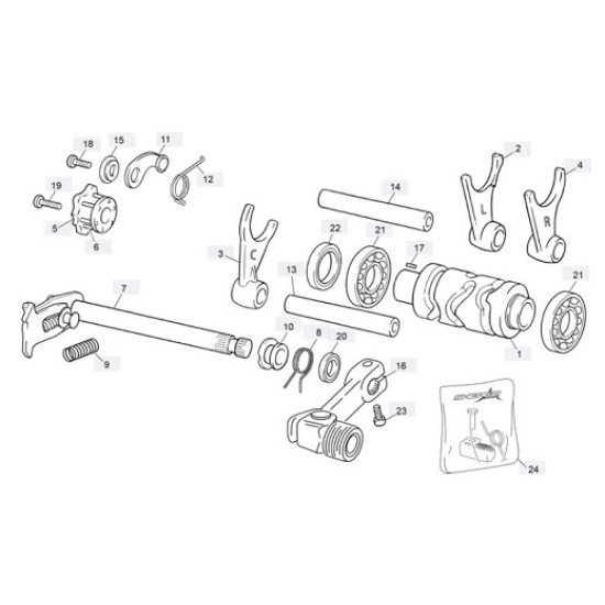 Paraolio Cambio SHERCO99-22, SCORPA 11-22