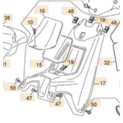 VITI PARTE SUPERIORE CASSA FILTRO 6 X 16 CARROSSERIE BLACK