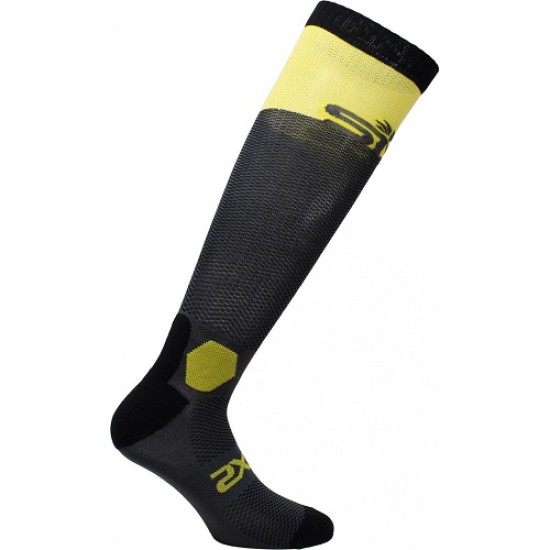 Calze SIX2 LONG RACING (Grigio-Giallo)